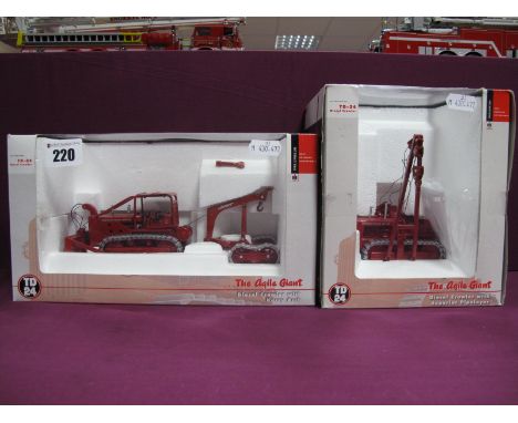 Two Boxed Speccast 1:50th Scale Diecast Plant Machinery Models, #ZJD 1575 International Harvester TD-24 Diesel Crawler with k