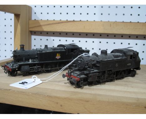 Two "00" Gauge 4mm 2-6-2 Ivatt Class Tank Locomotives, made up of a combintion of parts including Bachmann, Airfix chassis, b