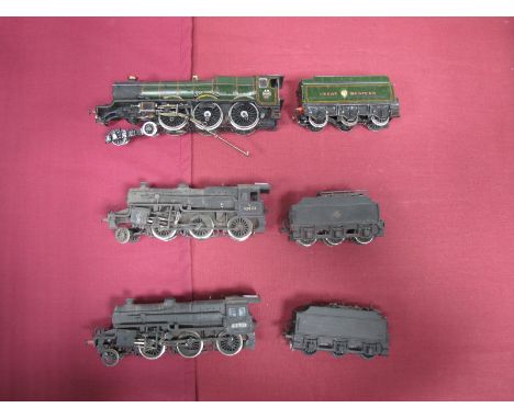 Three OO Gauge Locomotives/Tenders, for spares or repairs, - missing motors plus small parts, couplings/drawbars, etc, all we