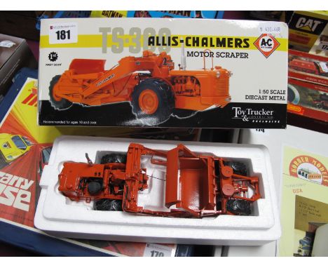 A Boxed First Gear 1:50th Scale Diecast Model TS-300 Motor Scraper Allis-Chalmers, official replica for the 2007 National Toy