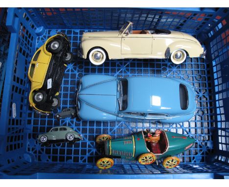 Two Solido 1:17 or 1:18 Scale Diecast Models, both Peugeot 203, plus four other models, all unboxed.