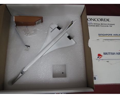 A 1:200 Scale Diecast Model of Concorde, in dual British Airways/Singapore Airlines livery, as new:- Boxed