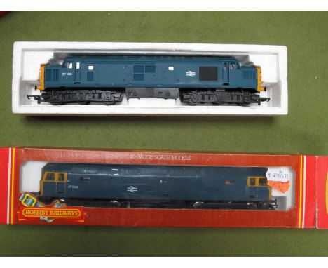 Two Hornby 'OO' Gauge Outline Diesel Locomotives, #R404 Class 47 Co-Co Diesel Locomotive, R/No 47568, BR blue, #R751 English 