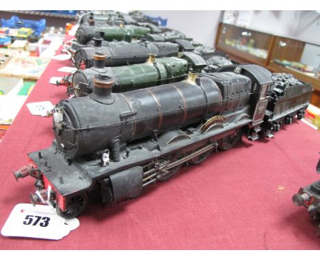 A 7mm "0" Gauge Static Brass Built Kit of a 4-6-0 Hall Class locomotive and tender - 'Preston Hall', R/No 5911, signs of wear