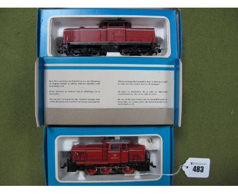 Two Boxed Marklin Three Rail "HO" Gauge Outline German Diesel Locomotives, #3072 V100 Diesel Hydraulic Locomotives R/No. 212 