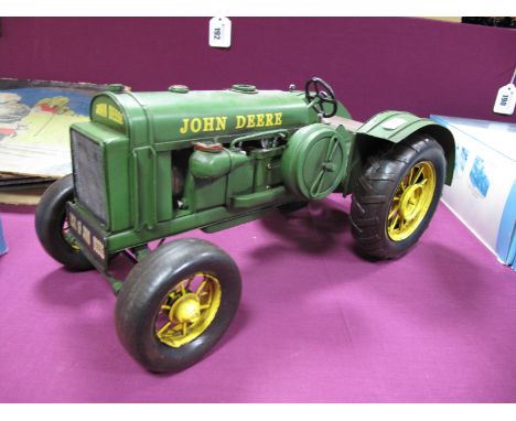 A Modern Tinplate John Deer "Model M"Tractor, (Green) approximately 1:18th scale, boxed.