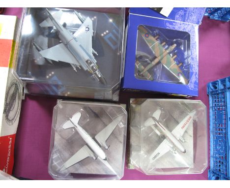 Four Diecast Model Aircraft, of differing scales, including #AA30014 1144th scale Douglas DC-3 G-AMRA Air Atlantique, #AA3321