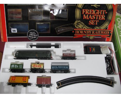 A Hornby "00"Gauge #R577 Freight Master Train Set, comprising of class 29 Diesel Locomotive R/No 6110, BR green, six assorted