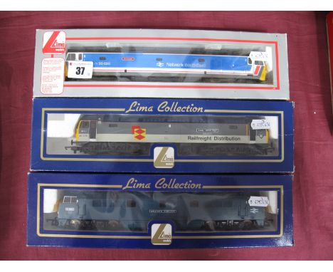 Three Lima 'OO' Gauge Outline Diesel Locomotives, including Class 47 Tinsley Traction Depot in Rail Freight Distribution grey