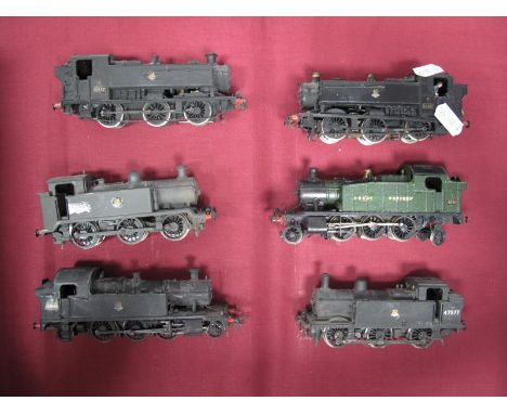 Six "00" Gauge / 4mm 0-6-0 and 2-6-2 Tank Locomotives, made up of a combination of parts and using chassis from Lima, Hornby,
