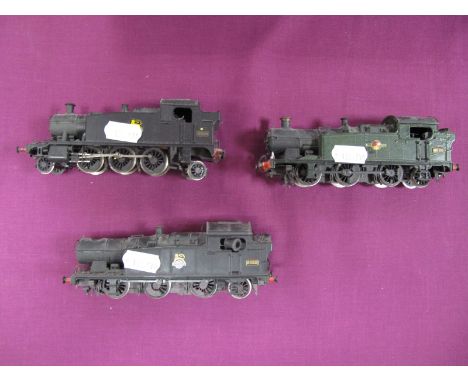 Three OO Gauge BR Tank Locomotives Mainline, Class N2 BR Black 6652 and BR green 6630 - both weathered 6652 chimney detached.