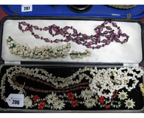 Vintage Shell and Bead Necklaces.