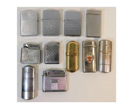 A quantity of mixed lighters including one with DCLI emblem. Provenance: Submitted by Mrs. Lauraine Sadleir MBE &amp; the lat