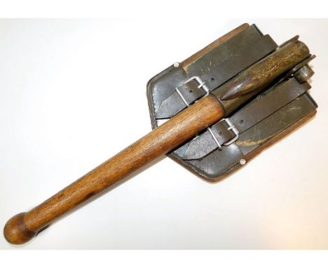 A WW2 Nazi Germany Third Reich Bundeswher entrenching shovel. Provenance: Submitted by Mrs. Lauraine Sadleir MBE &amp; the la