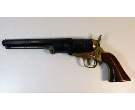 A fine quality Wild West replica 1851 Navy revolver with blued steel &amp; brass fittings used by local re-enactment club. Pr