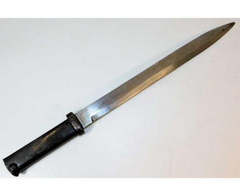 A WW1 German Ersatz bayonet, serial no. 77. Provenance: Submitted by Mrs. Lauraine Sadleir MBE &amp; the late Mr. MichaelA WW
