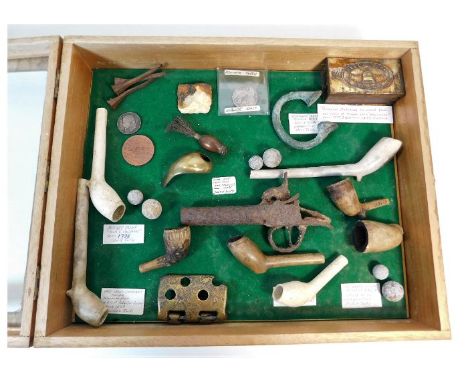 A collection of battlefield finds. Provenance: Submitted by Mrs. Lauraine Sadleir MBE &amp; the late Mr. Michael R. Sadleir