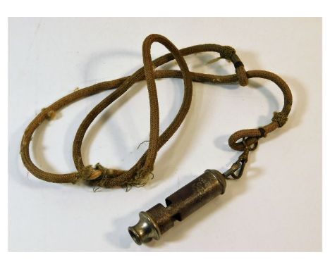 An ECMA city whistle. Provenance: Submitted by Mrs. Lauraine Sadleir MBE &amp; the late Mr. Michael R. Sadleir