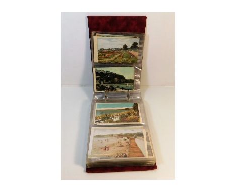 A vintage postcard album, mostly topographical of Torbay, Devon approx. 164 no. 