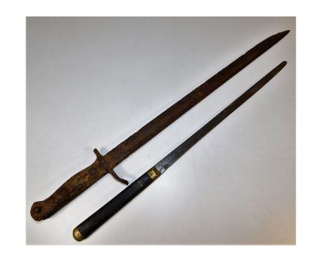 A battlefield find &amp; one other bladed knife. Provenance: Submitted by Mrs. Lauraine Sadleir MBE &amp; the late Mr. Michae