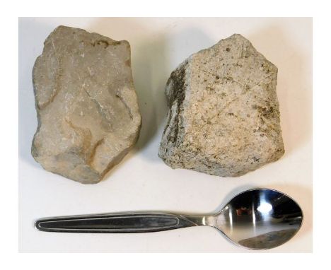 Two pieces of rock &amp; a teaspoon from the Eagles Nest, Bavaria. Provenance: Submitted by Mrs. Lauraine Sadleir MBE &amp; t
