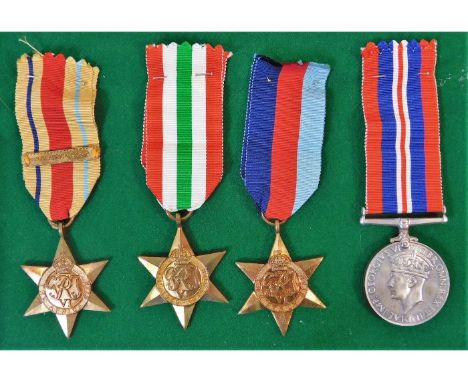 A WW2 RAF medal set awarded to Edgar John Causley with North Africa bar. Provenance: Submitted by Mrs. Lauraine Sadleir MBE &