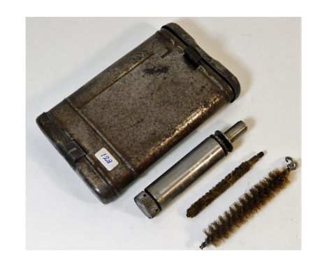 A Nazi Germany Third Reich rifle cleaning kit K98/84 recovered from occupation of Jersey. Provenance: Provenance: Submitted b