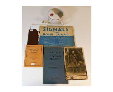 An invalid feeder from Maltese hospital twinned with wartime ephemera. Provenance: Submitted by Mrs. Lauraine Sadleir MBE &am