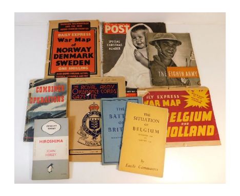 A quantity of WW2 ephemera. Provenance: Submitted by Mrs. Lauraine Sadleir MBE &amp; the late Mr. Michael R. Sadleir