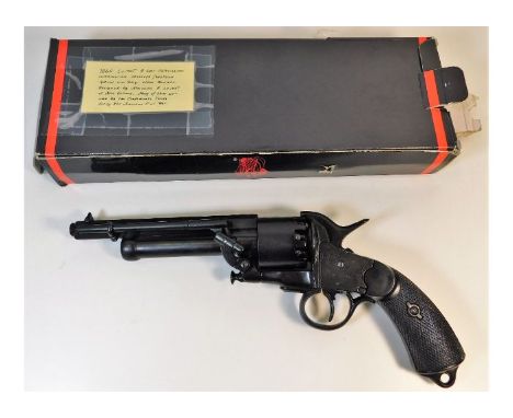 An 1860 Le Mat 9 shot percussion combo revolver/shotgun replica used by local re-enactment club. Provenance: Submitted by Mrs