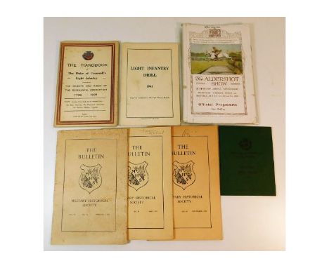 A DCLI handbook twinned with other military related ephemera. Provenance: Submitted by Mrs. Lauraine Sadleir MBE &amp; the la