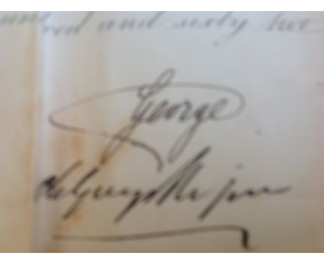 Prince George Duke of Cambridge document.  Duke of Cambridge, was a member of the British Royal Family, a male-line grandson 