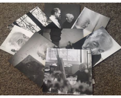 UNSIGNED Marc Chagall b/w photo collection. 8 photos from later years. 24 June1887 - 28 March 1985 was a Russian-French artis