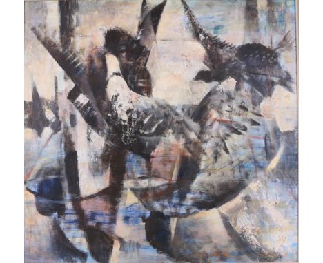 HUGH ADAM CRAWFORD RSA (1898-1982) Bird Study Signed, oil on panel, 63cm x 66cm Provenance Mainhill Studios