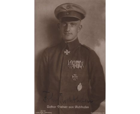 RICHTHOFEN LOTHAR FREIHERR VON: (1894-1922) German Leutnant of World War I, a Flying Ace officially credited with 40 victorie