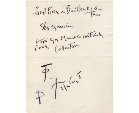 EUROPEAN ARTISTS: Selection of signed cards, signed photographs of various sizes (postcard size and slightly larger, a few be