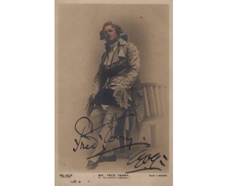 THEATRE: Selection of vintage signed postcard photographs by various Edwardian stage actors and entertainers including Fred T
