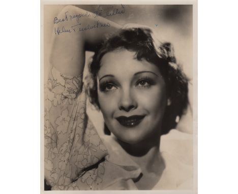 TWELVETREES HELEN: (1908-1958) American Actress. A scarce vintage signed and inscribed 8 x 10 photograph of the actress in a 