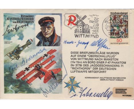 [RICHTHOFEN MANFRED VON]:&nbsp;(1892-1918) German Rittmeister of World War I, a Flying Ace officially credited with 80 victor