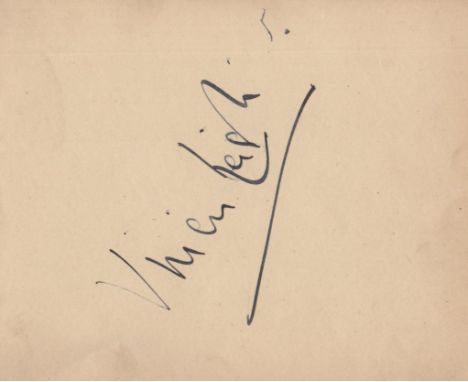 AUTOGRAPH ALBUM: A good autograph album containing over 50 signatures by various film and stage actors and actresses and a fe