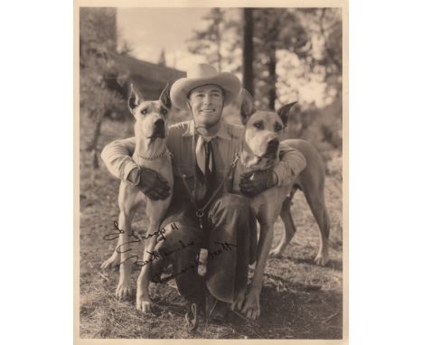 SCOTT RANDOLPH: (1898-1987) American Film Actor, a hero of many Western films. A good vintage signed and inscribed 8 x 10 pho