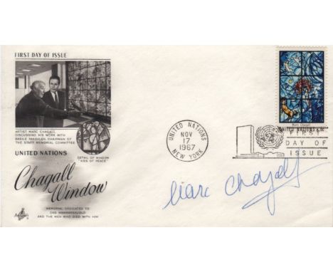  CHAGALL MARC: (1887-1985) Russian-French Artist. Signed First Day Cover commemorating Chagall's stained glass window entitle