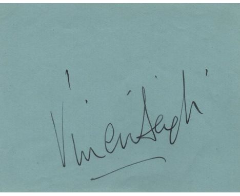 LEIGH VIVIEN: (1913-1967) English Actress, Academy Award winner. Vintage bold black fountain pen ink signature ('Vivien Leigh