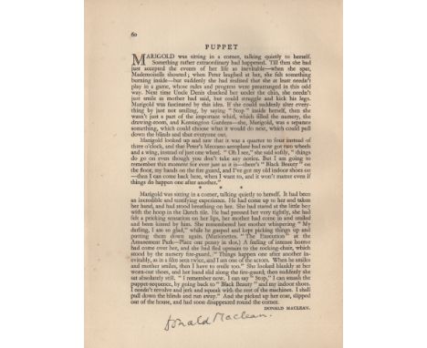 MACLEAN DONALD: (1913-1983) British Diplomat & Spy, a member of the Cambridge Five. A rare printed 4to edition of the Cambrid