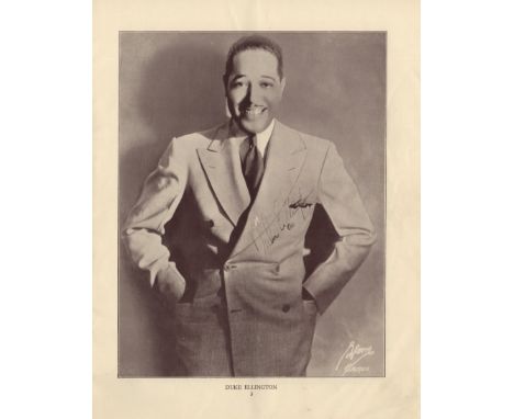 ELLINGTON DUKE: (1899-1974) American Jazz Composer and Pianist. A good printed small folio souvenir programme for A Concert o