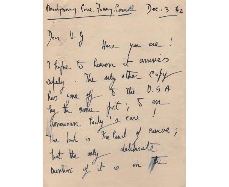  'The whole damn story is true by-the-way. Except for a few embellishments!'     DU MAURIER DAPHNE: (1907-1989) British Autho