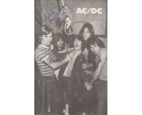  AC/DC: A good, rare series of five identical postcard photographs, the image depicting the five members of the Australian ro