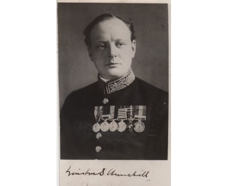 CHURCHILL WINSTON S.: (1874-1965) British Prime Minister 1940-45, 1951-55. Nobel Prize winner for Literature, 1953. Vintage s