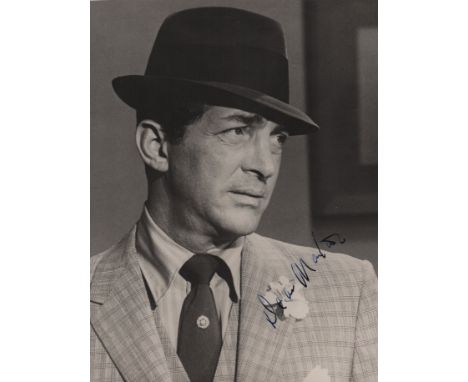 MARTIN DEAN (1917-1995) American Actor, Singer &amp; Comedian. Vintage signed 7 x 9 photograph of Martin in a head and should