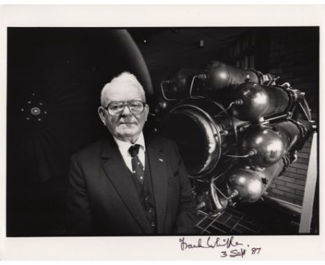 WHITTLE FRANK: (1907-1996) English Royal Air Force officer, inventor of the jet engine. An excellent signed 10 x 8 photograph